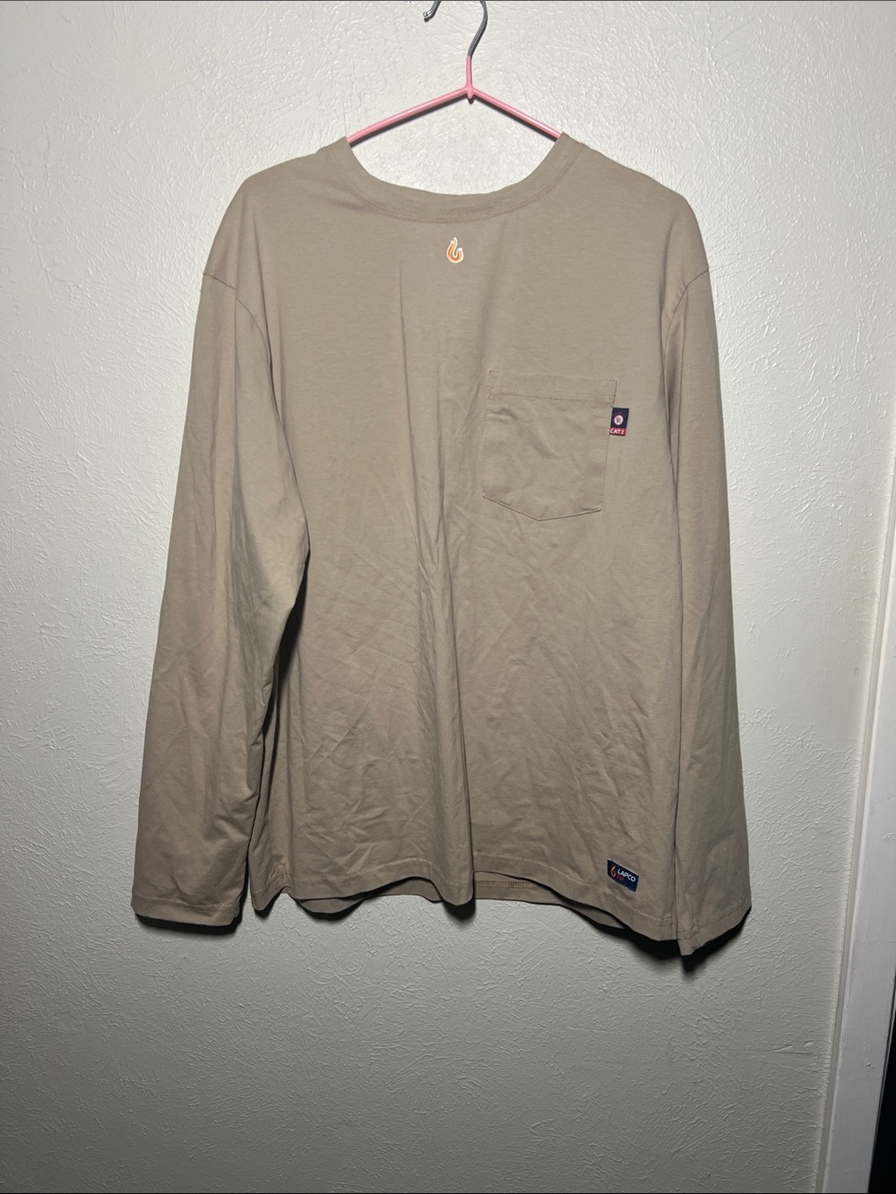 LAPCO FR Cat 2 Flame Resistant Long Sleeve Pocket Tee size medium Regular